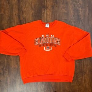Jerzees Y2K Vintage Auburn Tigers Orange Champions Crewneck Sweater
